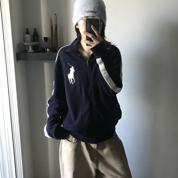 대장급 폴로 랄프로렌 레이싱 빅포니 스포티 집업 자켓