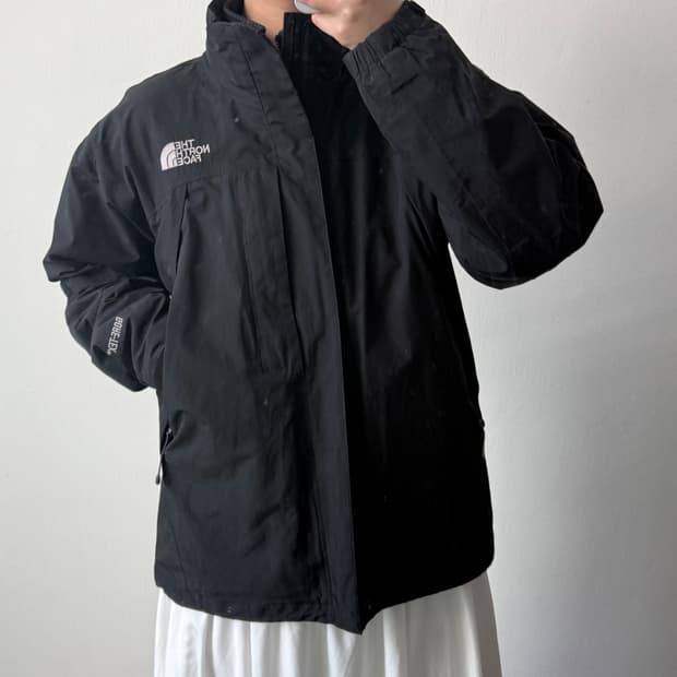 [M] 노스페이스 블랙 고어텍스 바람막이 자켓