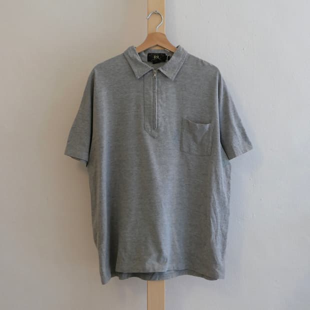 RRL 하프 집 폴로 셔츠