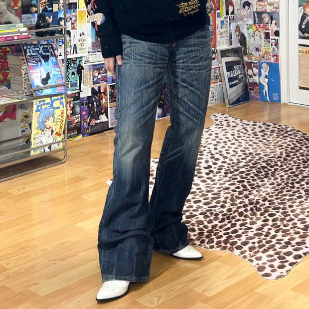 에드윈 일본판 503 캣워싱 부츠컷 데님 팬츠