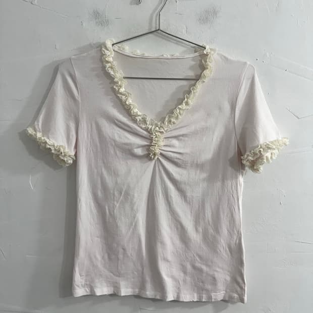 lace shirring top