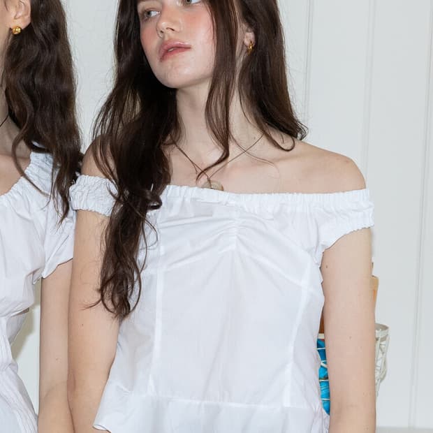 디망쉬 sunday sleeveless top white
