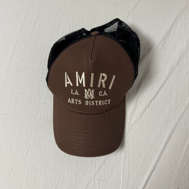 [OS] AMIRI 아미리 스텐실 트러커 캡 브라운