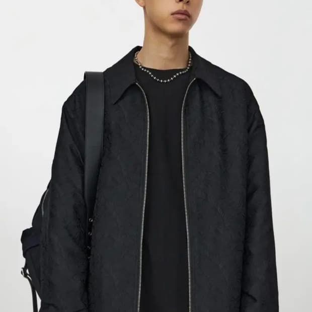 유스 자카드 집업 자켓 L