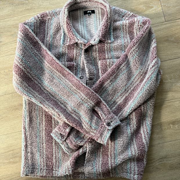 스투시 후리스 셔츠 자켈