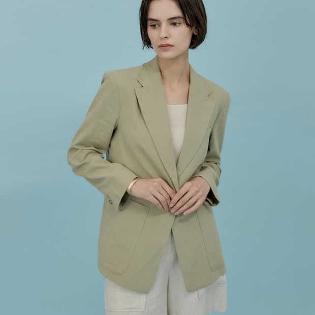 마리끌레르 린넨 테일러드 싱글자켓