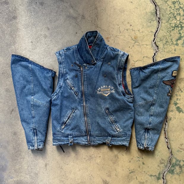 90s Harley Davidson Convertible Jacket
