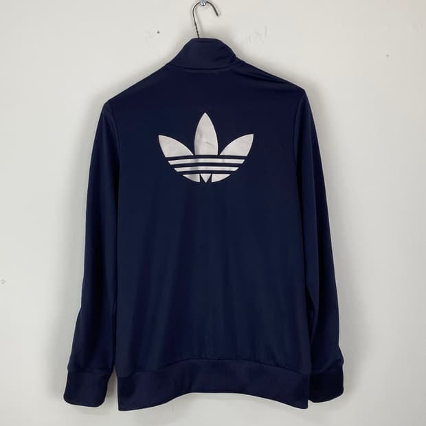 아디다스 파이어버드 백로고 레어 져지 네이비