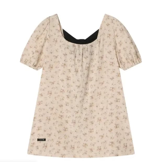 콜로신스 BLACK TIE BLOUSE VINTAGE FLOWER