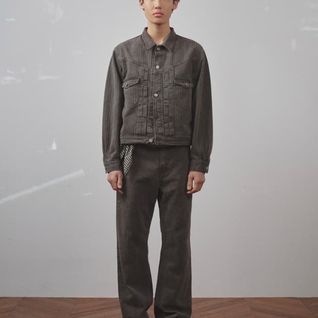 서피스에디션 헤링본 트러커자켓