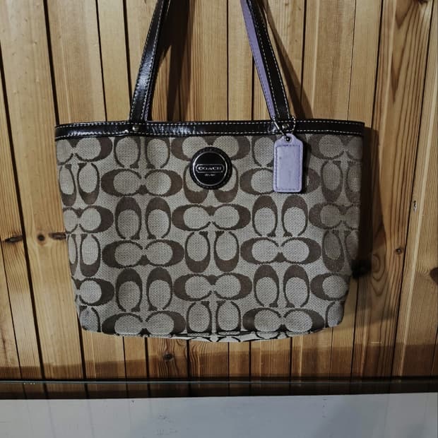 코치 시그니처 미니 토트백