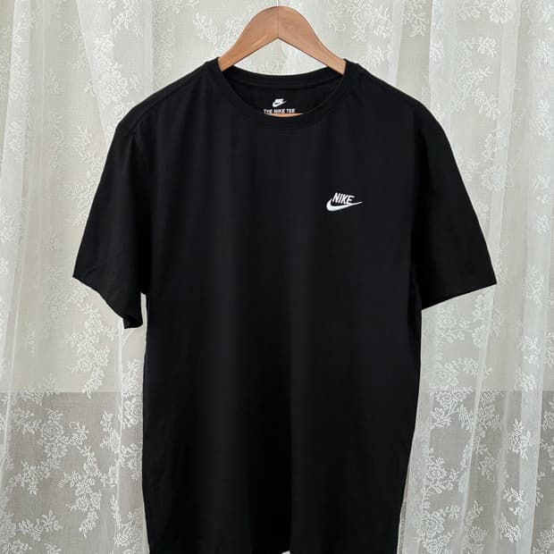 2XL) 나이키 스우시 반팔 티셔츠 블랙