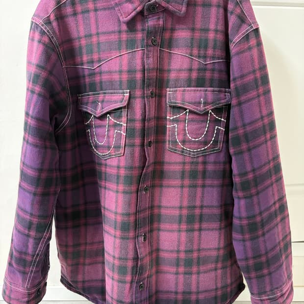 슈프림 x 트루릴리전 25FW 플란넬 셔츠 미디움