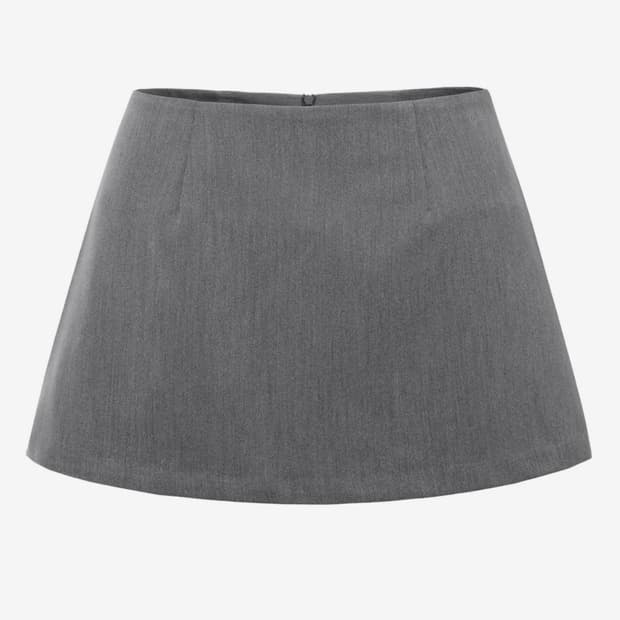 새상품 카키포인트 미니 스커트 팬츠 그레이 S