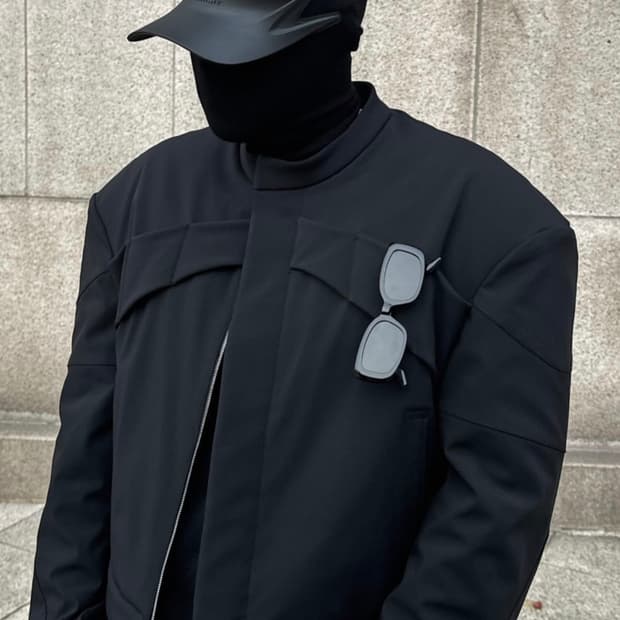 논노드 크롭 패디드 라이더 자켓 FW