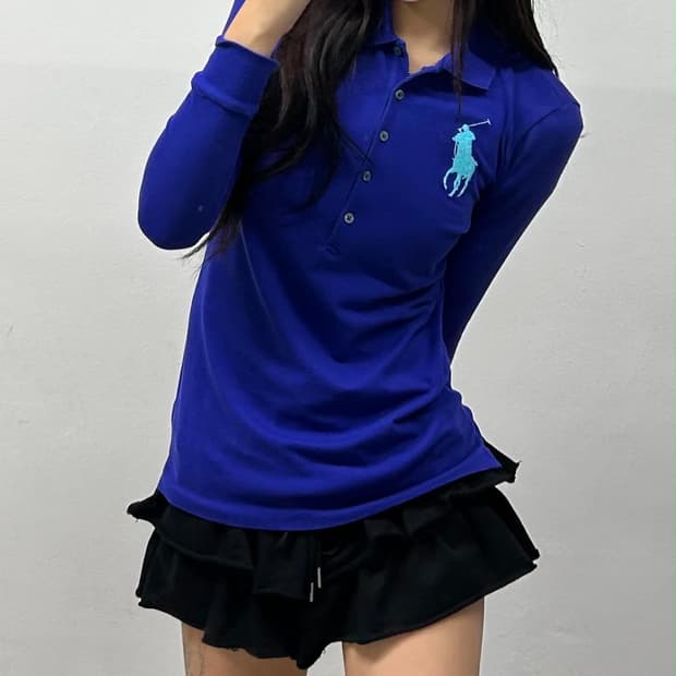 폴로 랄프로렌 빅포니 5버튼 카라넥 슬리브 셔츠(M)
