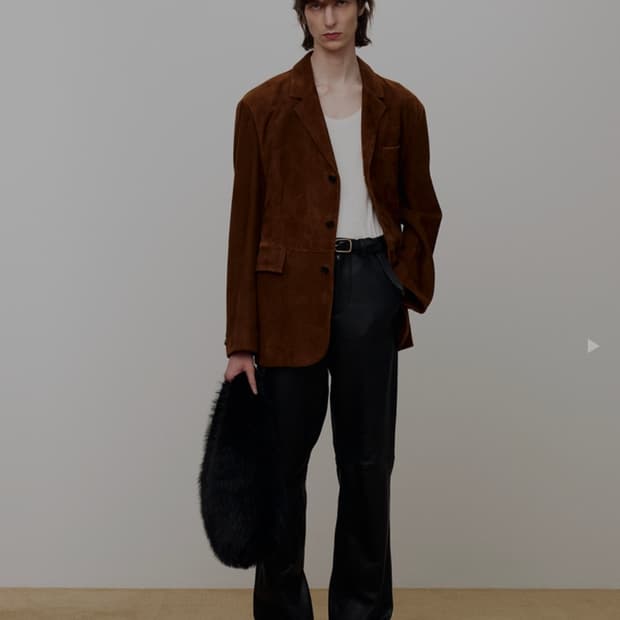 토니웩  스웨이드 블레이저 카멜 M