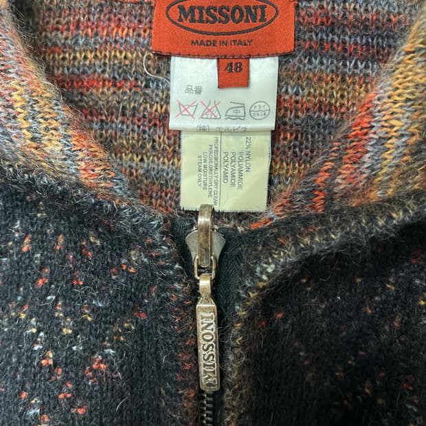 MISSONI Mohair Knit Zip-Up Hoodie