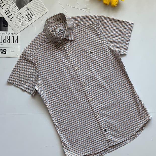 Lacoste 라코스테 깅엄 체크 셔츠