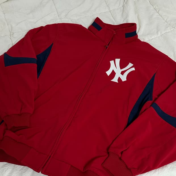 Athentic Works   뉴욕 양키스 레드 야구 점퍼 XL
