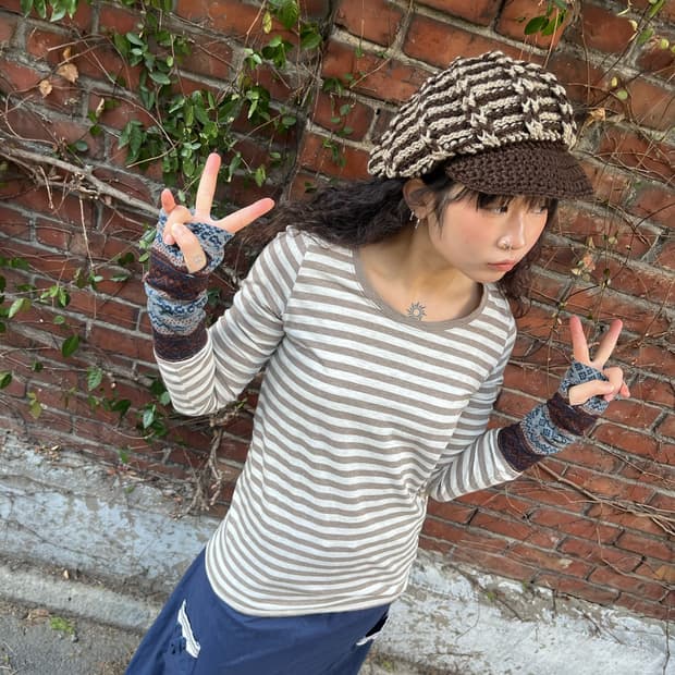 소매 핸드워머 롱 슬리브