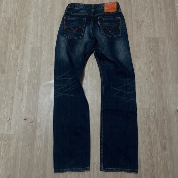 리바이스 523 스트레이트 워싱 데님 청바지 32 