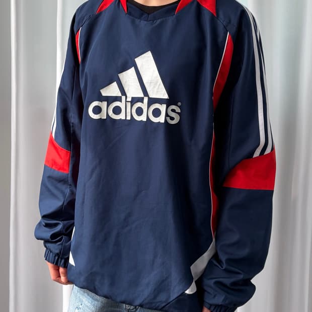 [S]아디다스 올드스쿨 빅로고 웜업 바람막이 