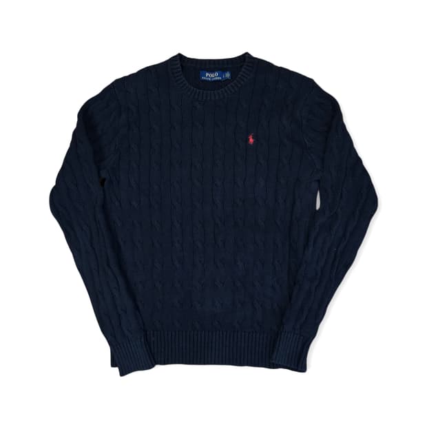 폴로 랄프로렌 꽈베기 블랙 니트