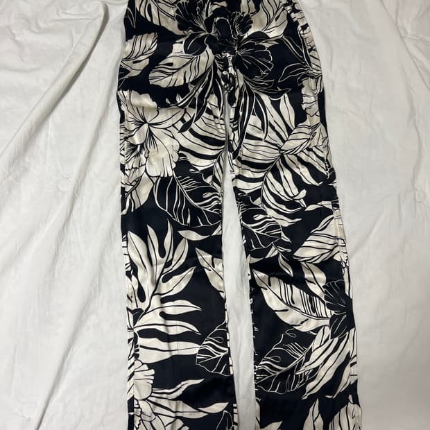 Tom Ford 플로럴 패턴 실크 밴딩 팬츠(s)