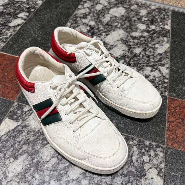 GUCCI 구찌 레더 가죽 스니커즈 운동화 270