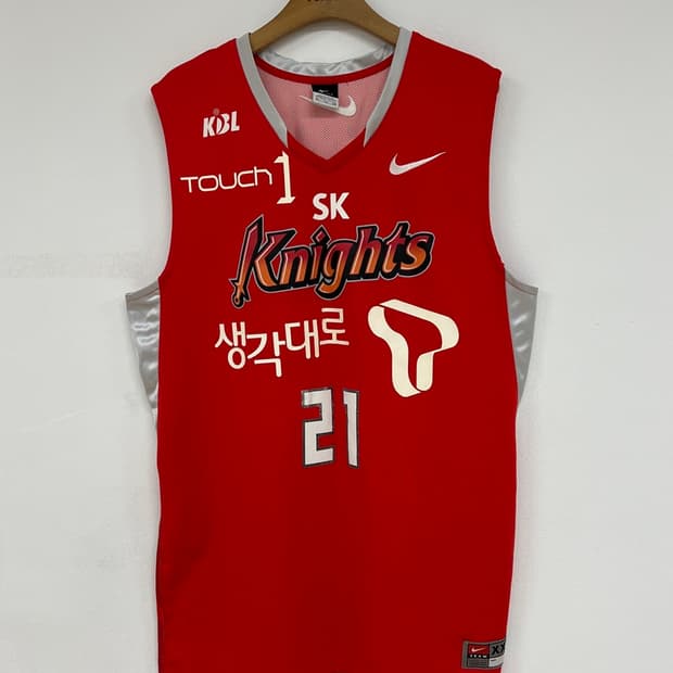 KBL 나이키 10-11 SK나이츠 홈유니폼/져지 2XL #21 신상호