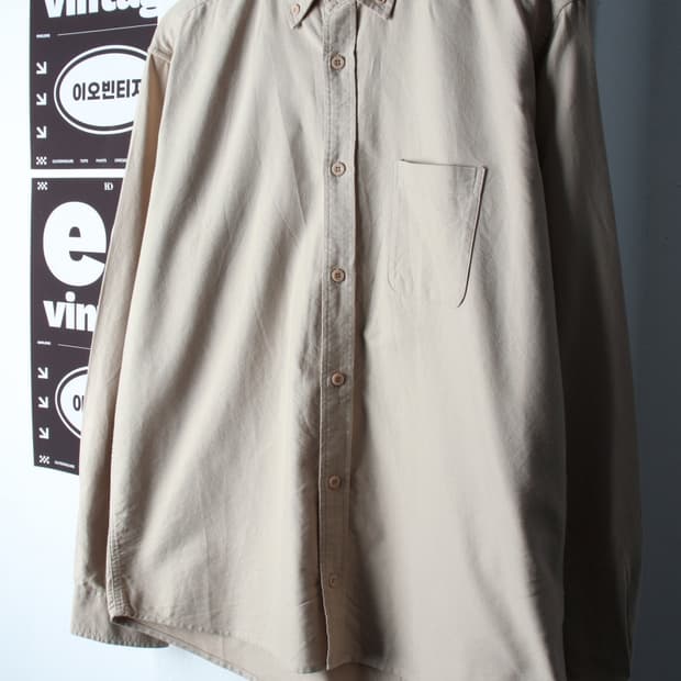 (L-XL) 무신사 스탠다드 셔츠 남방 베이지 무지 아메카지-H34279