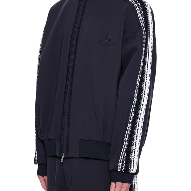 우영미 25ss 니트 디테일 트랙 자켓