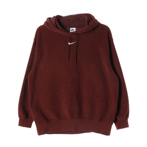 나이키 브라운 센터 스우시 테리 후드 M