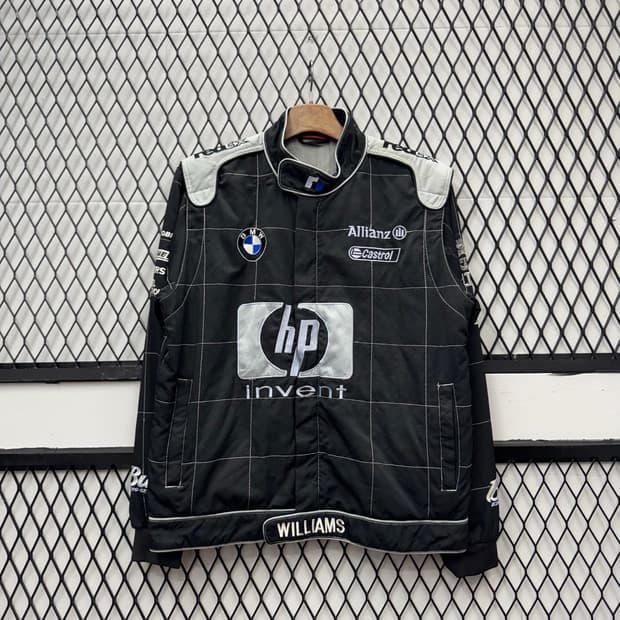 00s BMW 윌리엄스 F1 팀 레이싱 자켓 전후면 퍄치 디테일 블랙