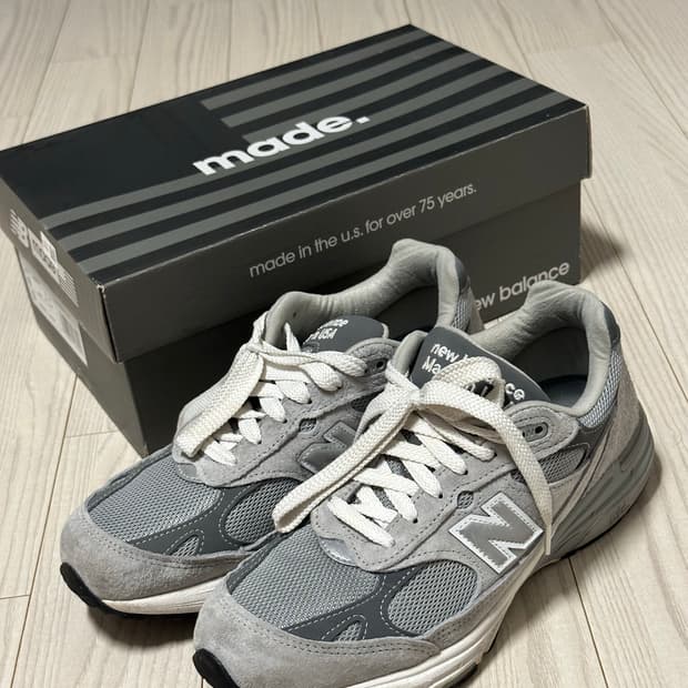 뉴발란스 993 메이드 인 USA 그레이 D 스탠다드 US8(260)