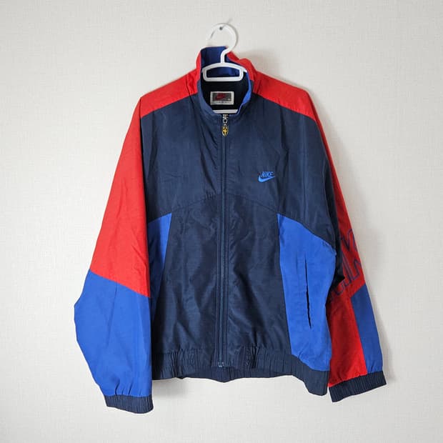 90s 나이키 삼나스포츠 올드스쿨 바람막이 트랙탑 자켓 빈티지 100