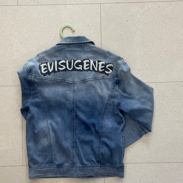 에비수 비대칭 데님자켓
