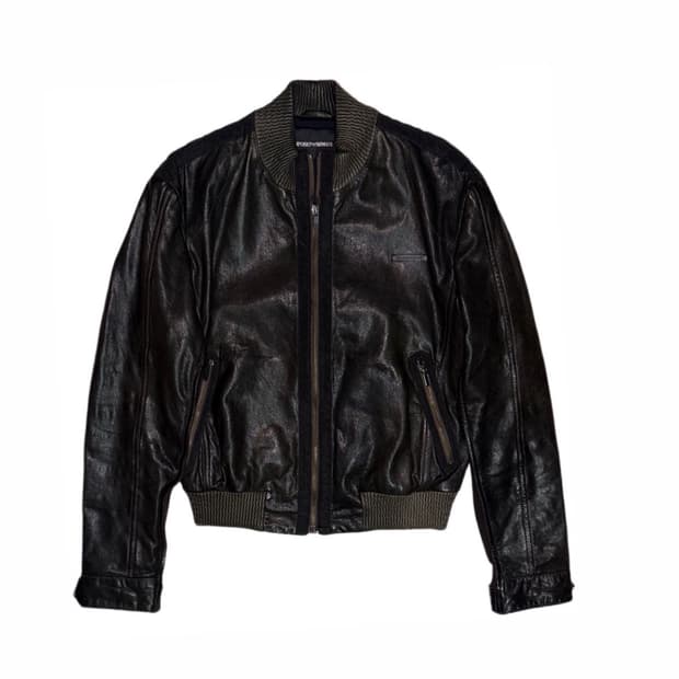 09SS Runway Armani Leather Jacket