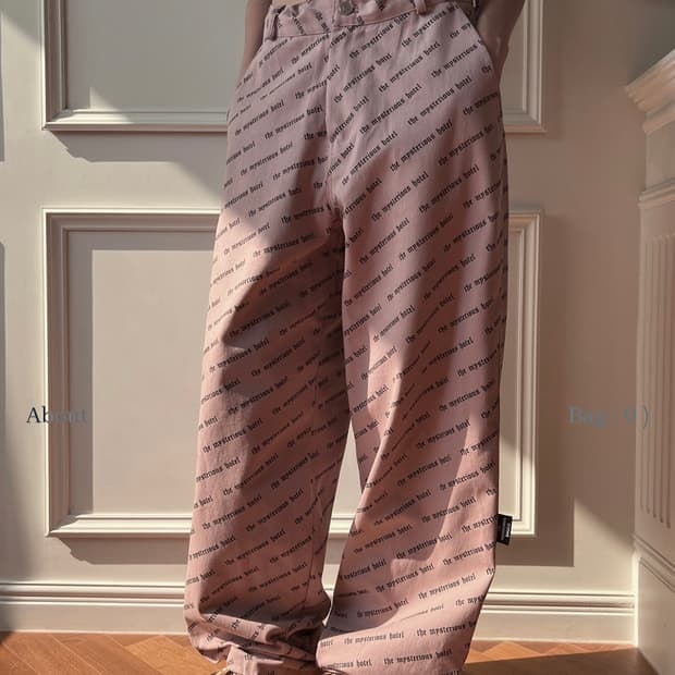 더미스테리어스호텔 풀로고 워크팬츠 2사이즈