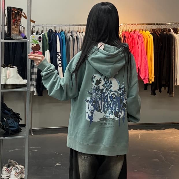 아카이볼드 X 가터 갤러리 SAY NO 후드티 A3328