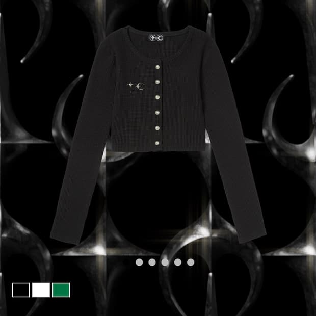 떠그클럽 와플 가디건