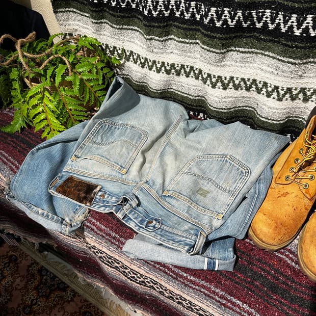 30s Lee Cow Boy 101 Distressed Jeans