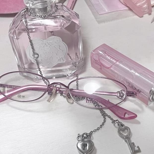 뮤트골드+오렌지브라운 . 리즈리사 안경 긱시크_ 하트갸루