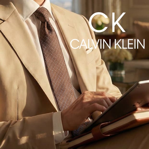 캘빈클라인 실크 미세 스트라이프 넥타이 9cm A+등급 A19746