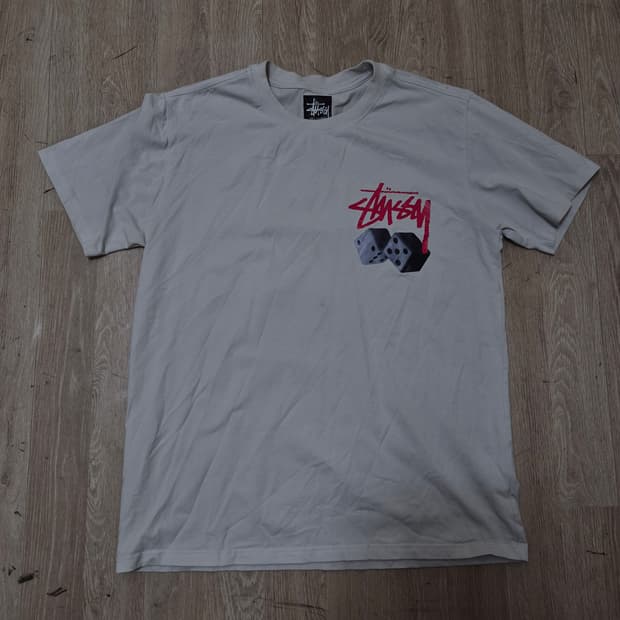 스투시 더블다이스 빅로고 반팔티셔츠 L(100)