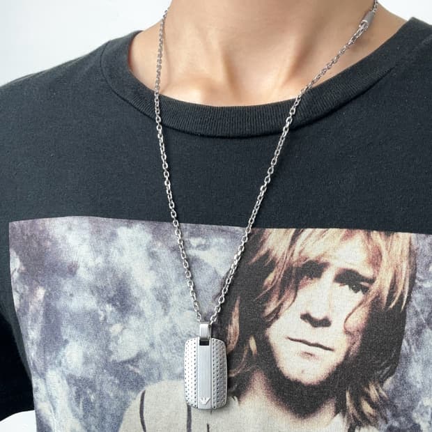 Emporio Armani Eagle Dog Tag Necklace
