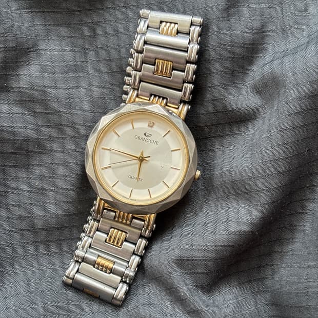 vintage grangche quartz metal watch 2