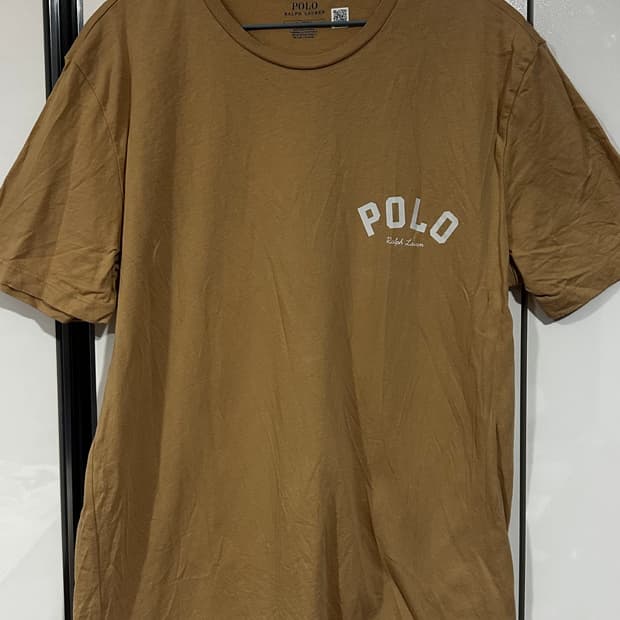 폴로 랄프로렌 로고 브라운 반팔 티셔츠 M