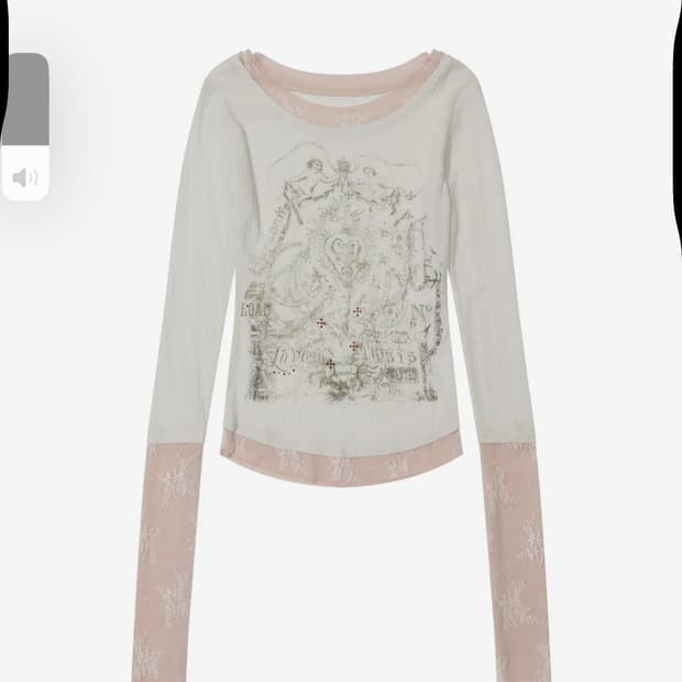 스컬프터 Triple Lace Layered Tee Ivory